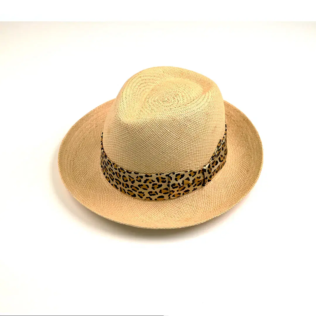 WACKO MARIA LEOPARD PANAMA HAT